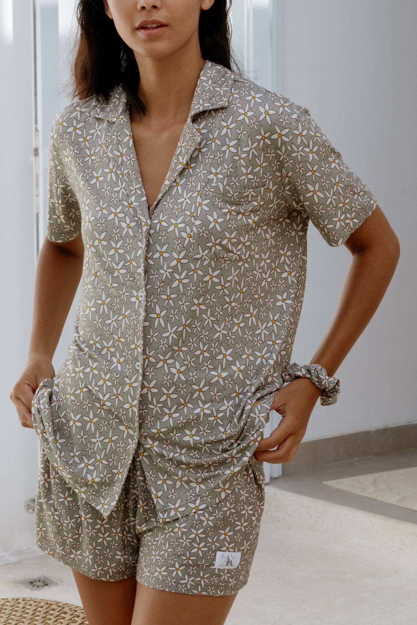 Bamboo Pajama Set Daisy Dots