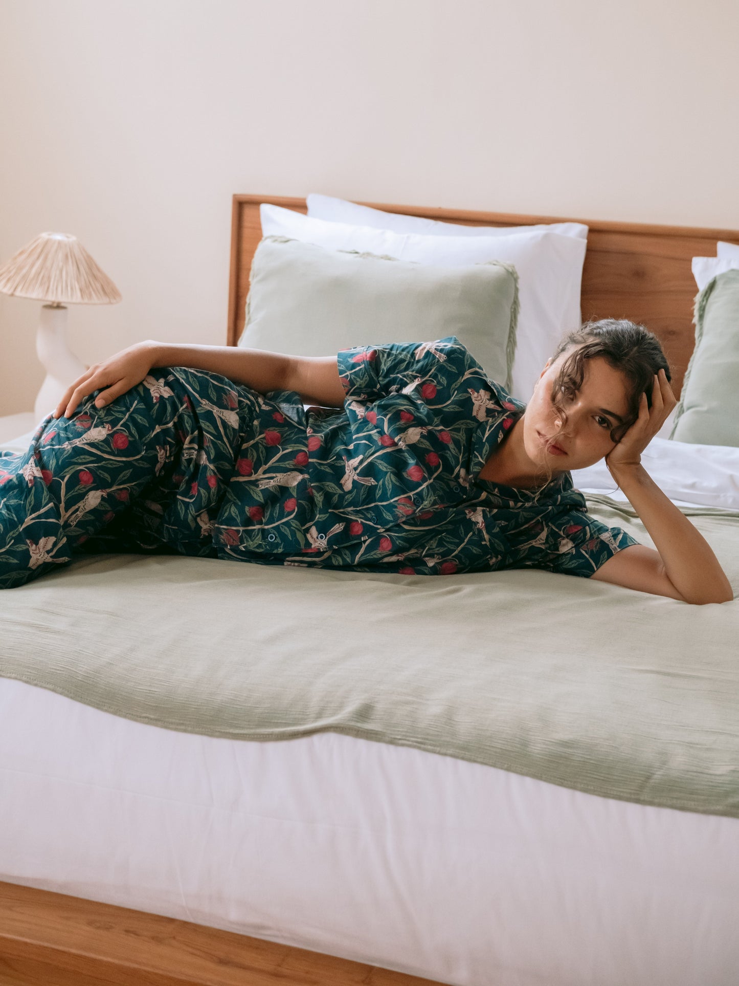 Crown of rubies long cotton pajamas