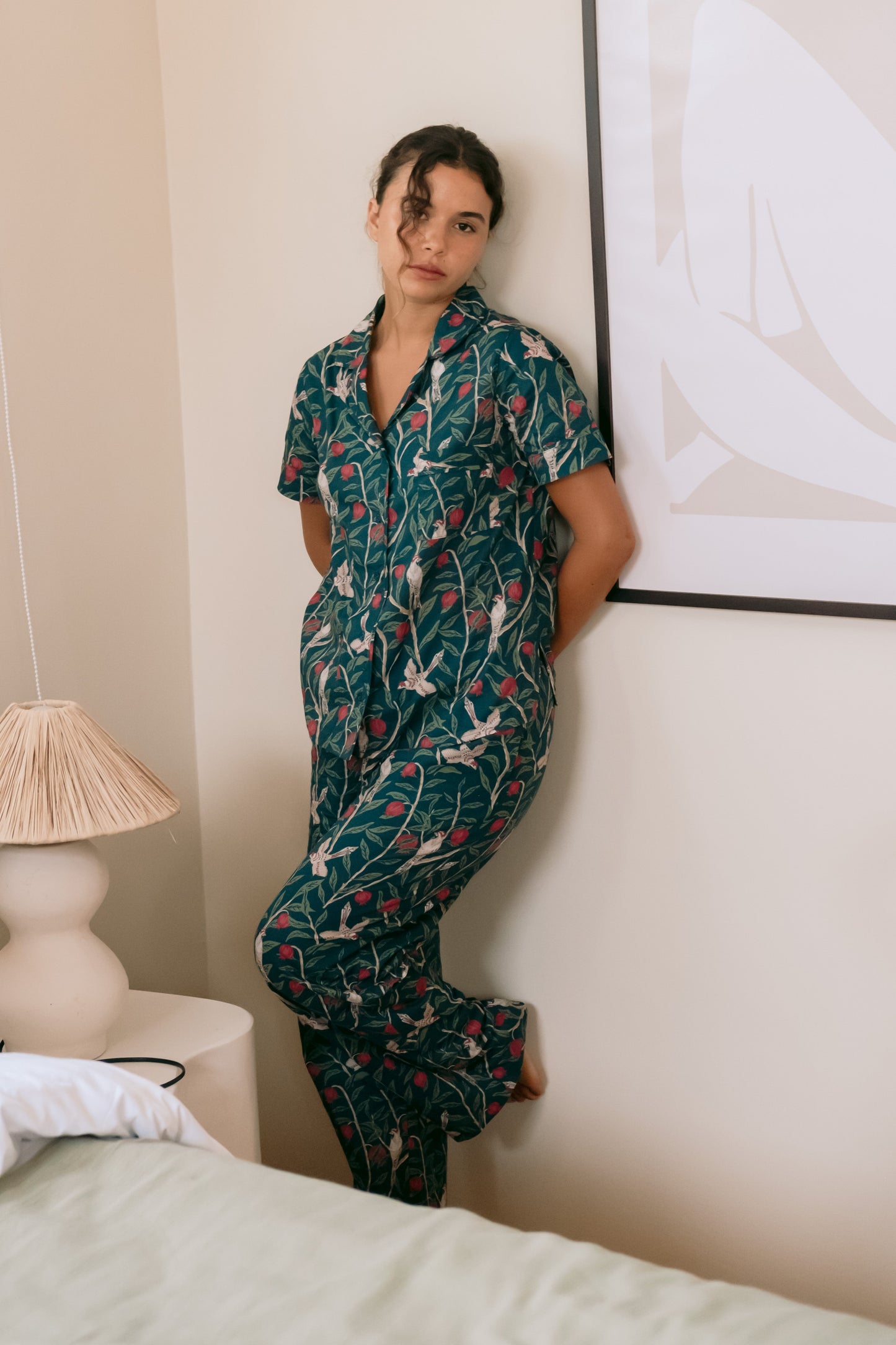 Crown of rubies long cotton pajamas