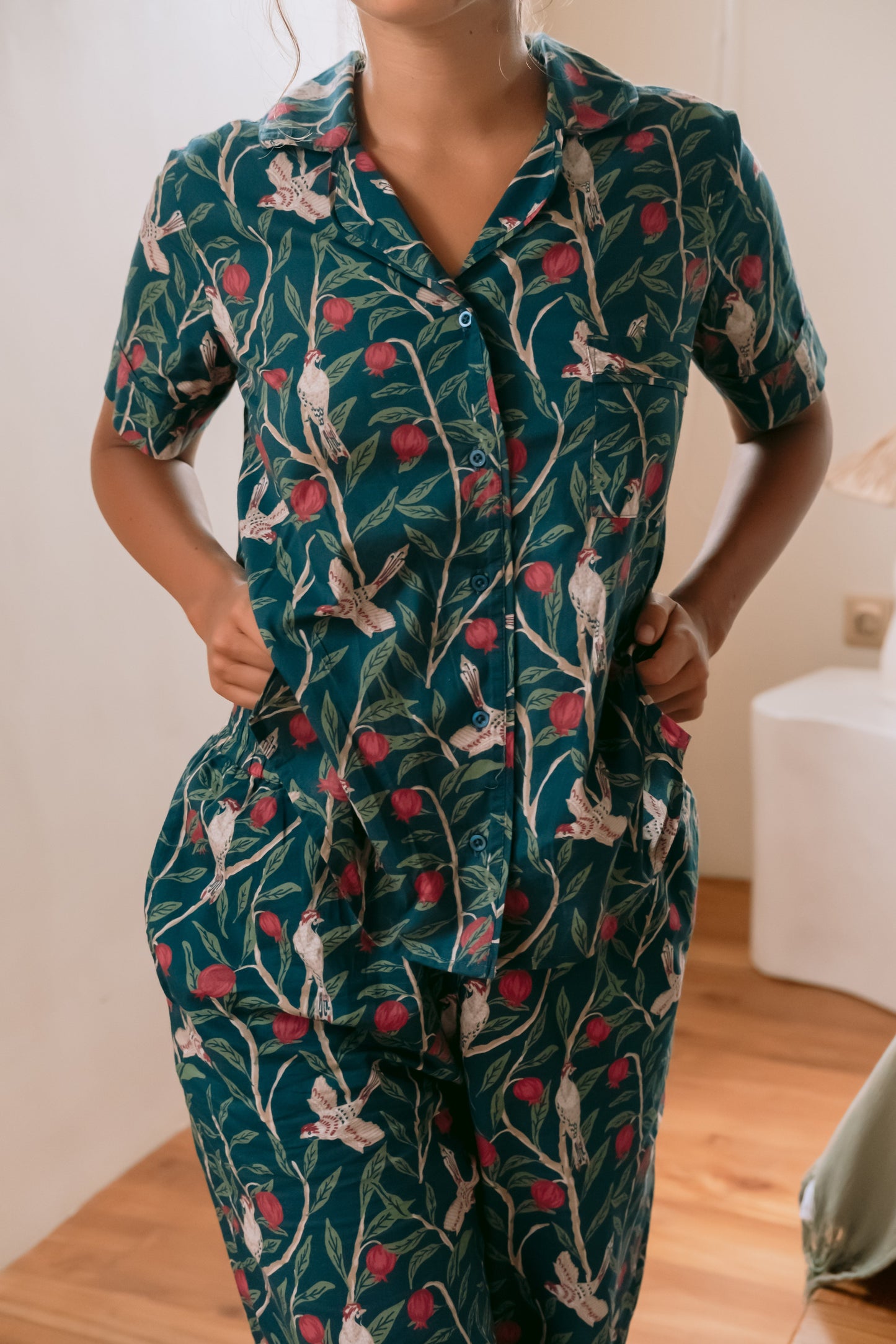 Crown of rubies long cotton pajamas