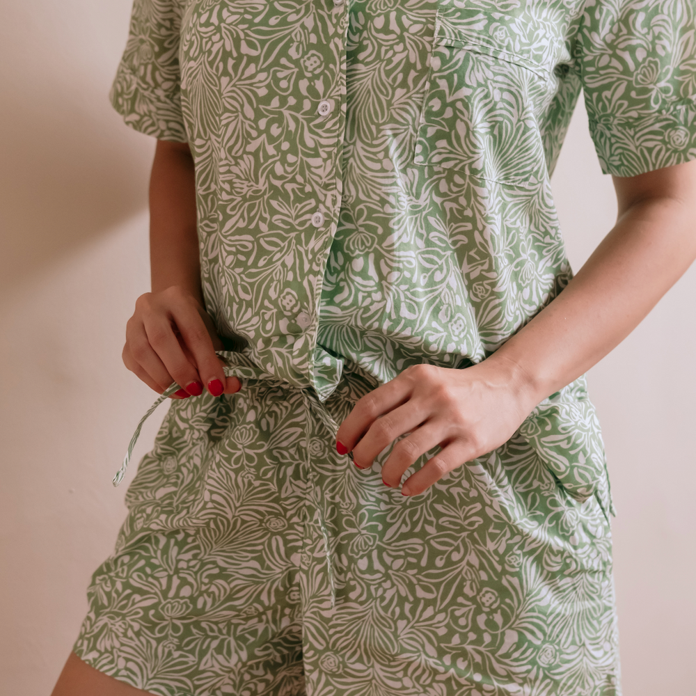 
                  
                    Tea Garden Cotton Pajamas 
                  
                