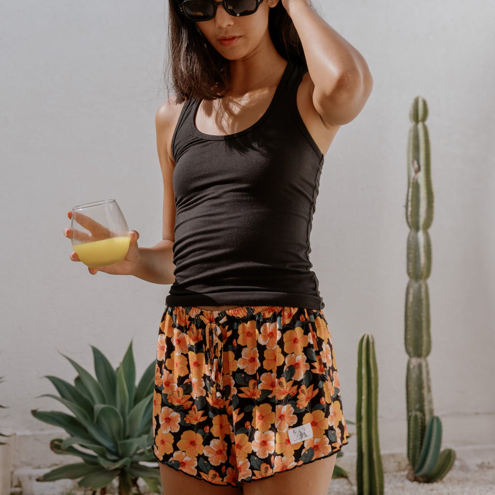 
                  
                    Bamboo Shorts Sunset Flower
                  
                