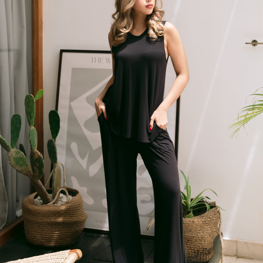 
                  
                    Coal Bamboo long loungewear set
                  
                